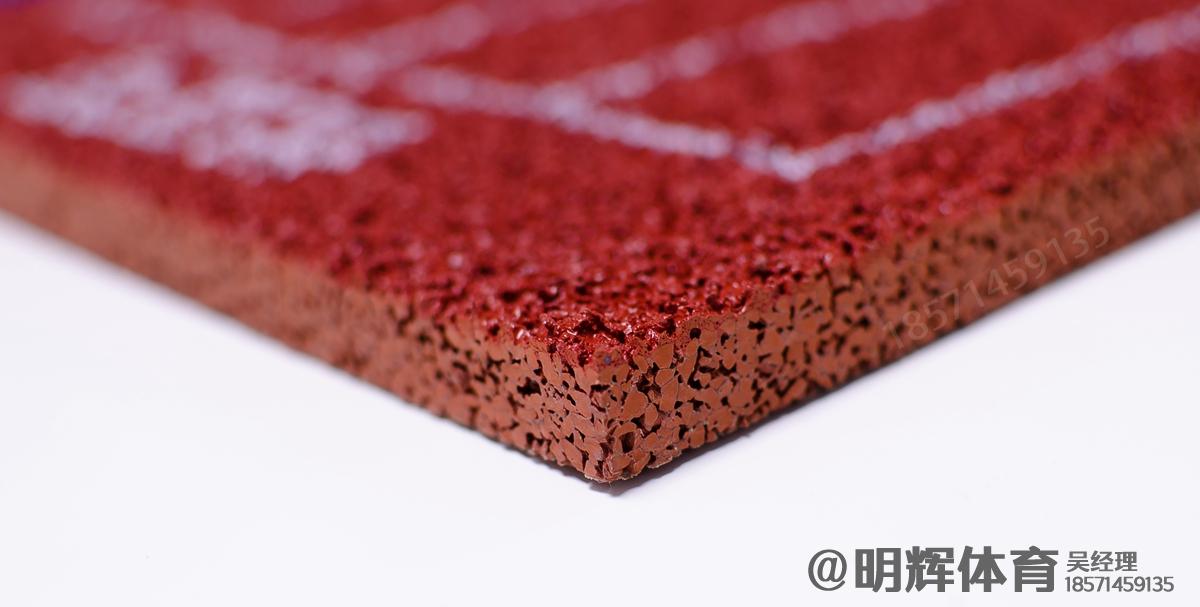 弹性丙烯酸网球场13mm透气型塑胶跑道